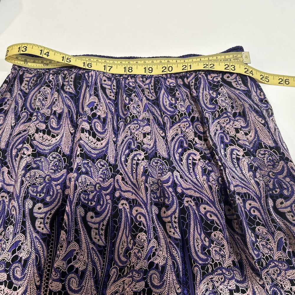 Ciaosport Vintage Set Size 6 Purple Blouse And pleated Skirts geometric/floral - Picture 8 of 14